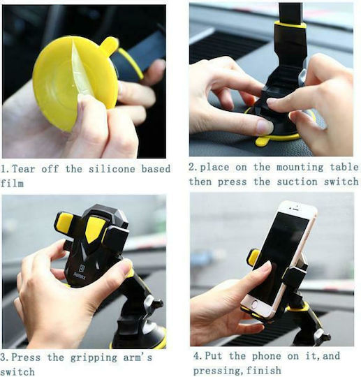 Remax RM-C26 Car Mobile & Tablet Mount with Adjustable Hooks Black