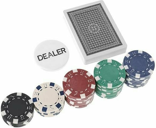 Set 300 Poker Chips in Suitcase with 3 Decks