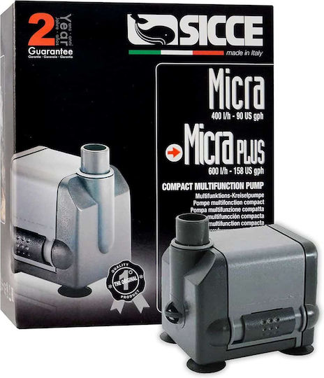 Sicce Micra Plus Aquarium Circulation Pump 6.5W With 1.5m Cable 600 L/H