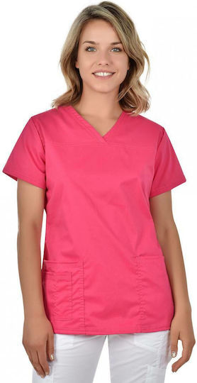 B-Well Andrea Women's Pink Medical Blouse Cotton and Polyester