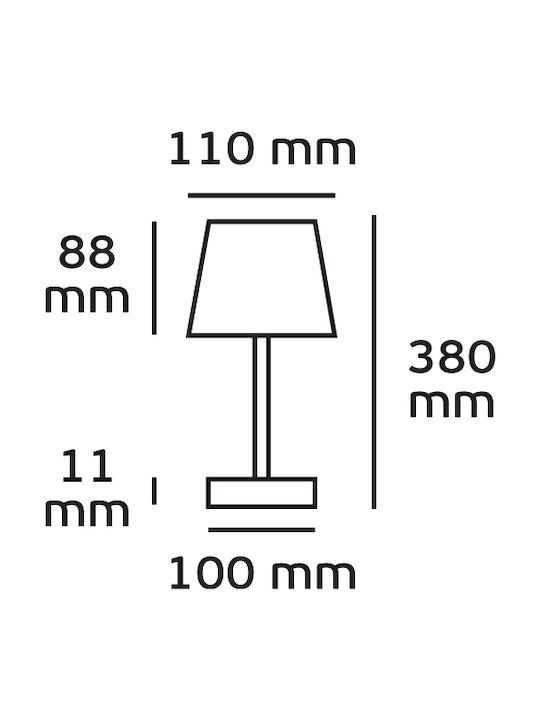 VK Lighting Outdoor Floor Lamp LED for Exterior Space 2.2W with Warm White Light IP54 White