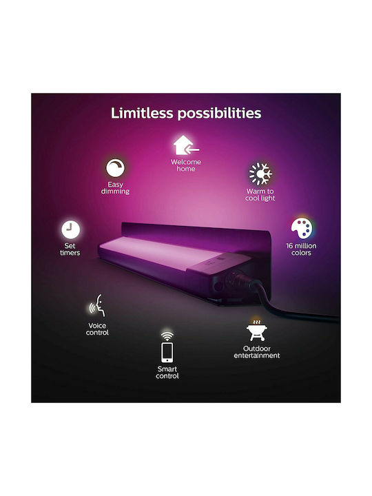 Philips Amarant Outdoor Floor Lamp LED Wall Washer 20W with Warm White Light IP65 Black