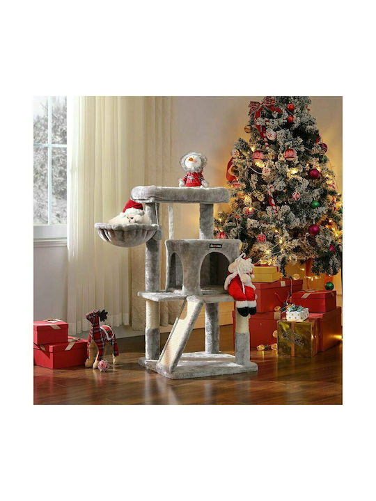 Feandrea Scratching Post Cat Trees Gray 4 levels 48x48x96cm