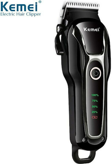 Kemei Επαγγελματική Κουρευτική Μηχανή Σκύλων Επαναφορτιζόμενη από Ανοξείδωτο Ατσάλι Μαύρο