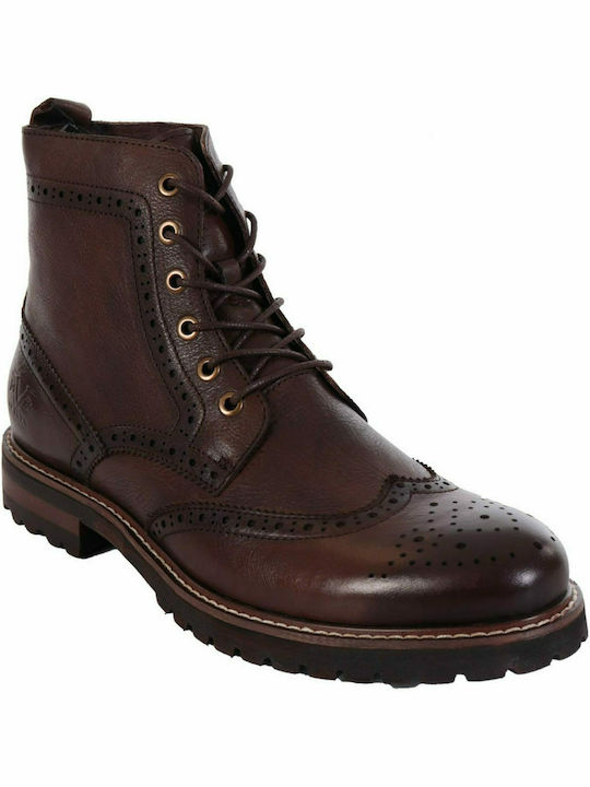 V 19.69 SCHUH STIEFEL SCHNÜRER BROGUE BRAUN