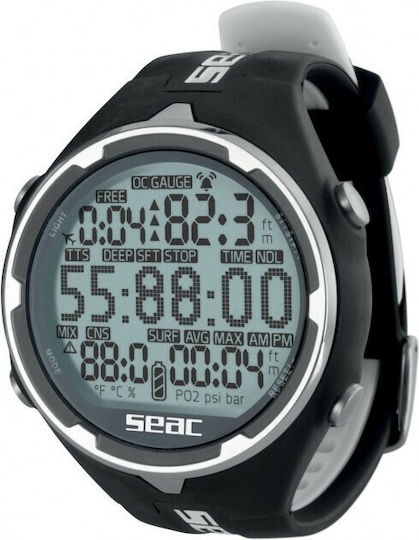 Seac Taucheruhr Action Schwarz Schwarz