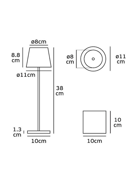 VK Lighting Outdoor Floor Lamp LED for Exterior Space 2.2W with Warm White Light IP54 Brown