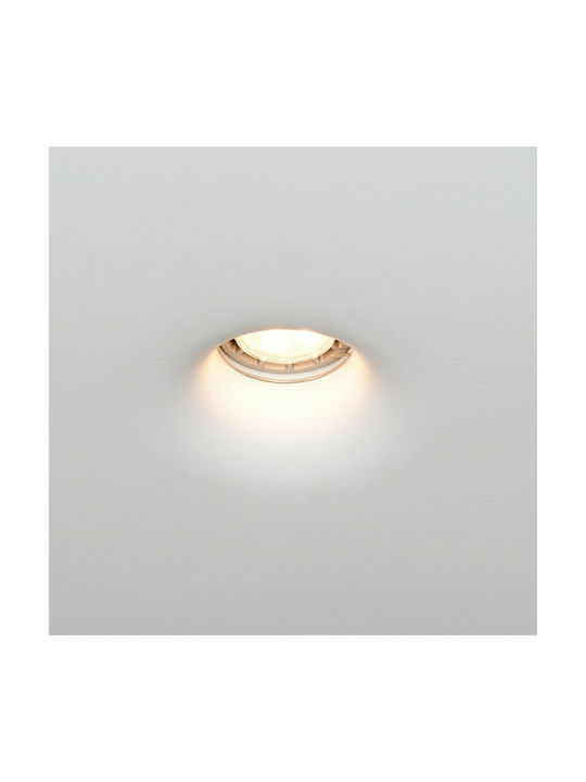 VK Lighting Квадрат Гипс Вграден Спот с Патрон GU10 Бял 12x12см. 1бр