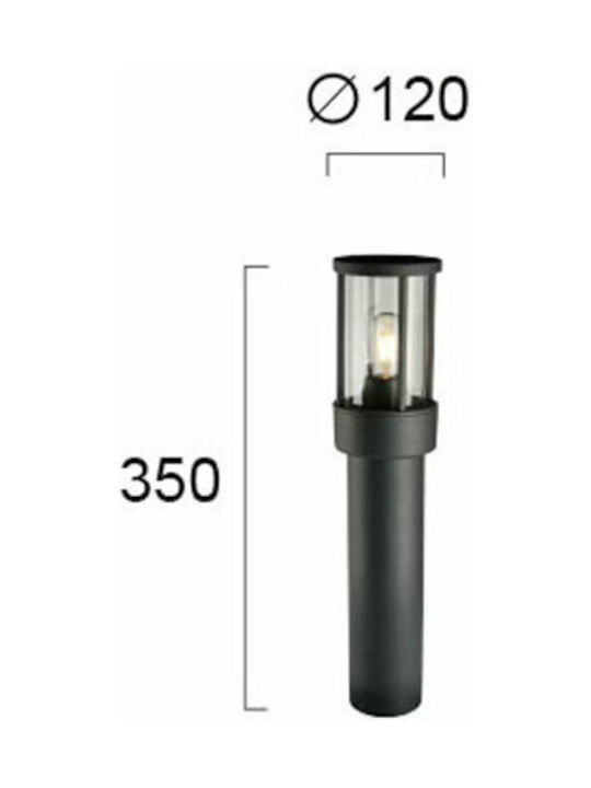 Viokef Aspen Φωτιστικό Κολωνάκι Εξωτερικού Χώρου 60W IP44 για Ντουί E27 Μαύρο