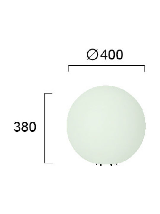 Viokef Vegas Lumină Globul pentru Exterior 25W IP65 pentru Soclu E27 Alb
