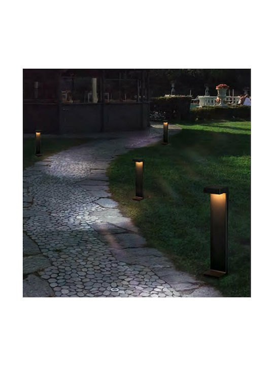 Viokef Qaudro Outdoor Small Post LED Floor Lamp 9W With Warm White Light IP54 Black