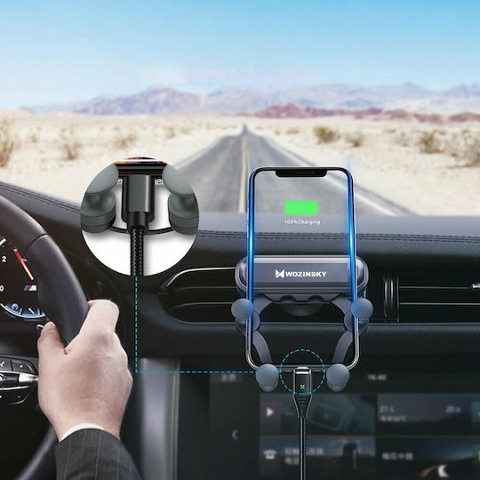 Wozinsky Wozinsky Car Mobile Mount with Adjustable Hooks Black