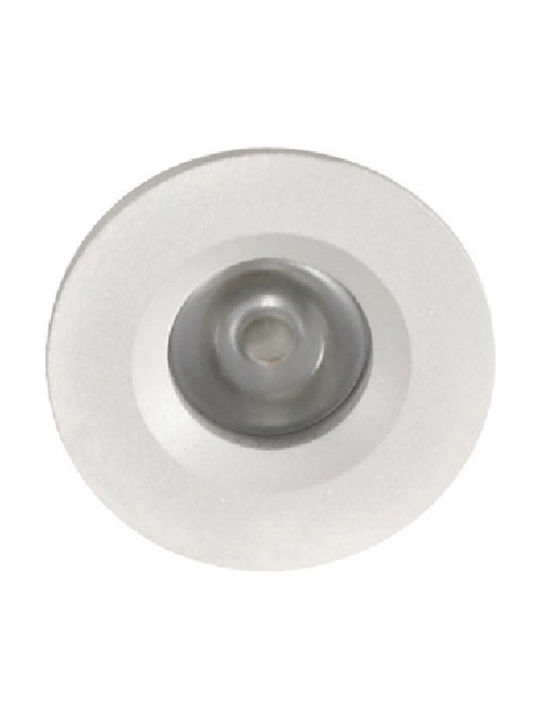 VK Lighting Round Plaster Recessed Spot with Integrated LED and Natural White Light 3W White 1pcs