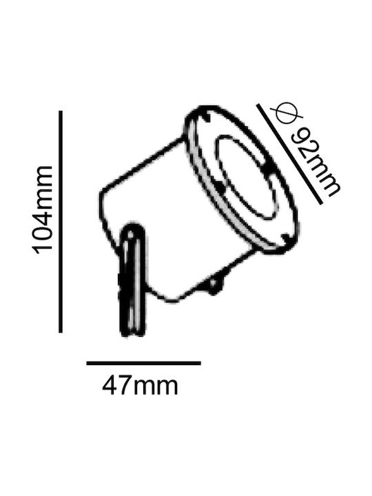 Aca Outdoor Spot Light 50W IP65 for GU5.3 Base Black