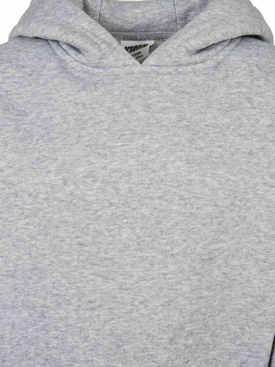 Fleece Παιδικό Φούτερ με Κουκούλα Γκρι