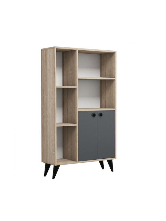 Bookcase Charcoal 80x30x138.6cm