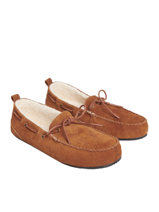Wildleder Herren Mokassins in Tabac Braun Farbe