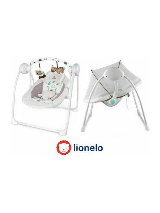 Lionelo Ηλεκτρικό Relax Μωρού Κούνια Ruben με Μουσική Grey & Rose για Παιδί έως 12kg