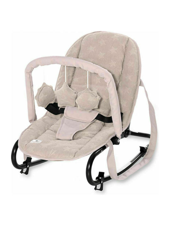 Lorelli Manual Baby Relax 2 in 1 Eliza Luxe String Beige Stars for Child up to 9kg