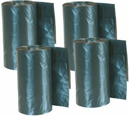 Kerbl Hundekotbeutel Schwarze 4 Rollen von 20Stück