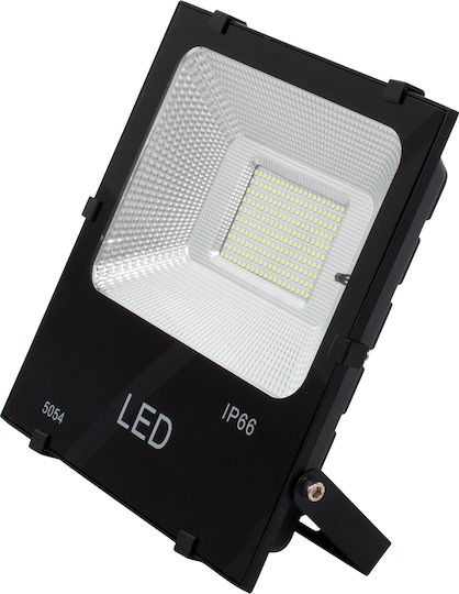 GloboStar Rezistent la apă Solar Proiector LED 100W Alb Rece 6000K IP66