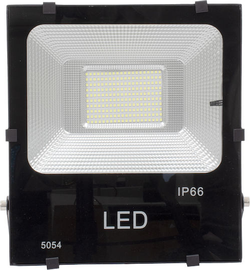 GloboStar Rezistent la apă Solar Proiector LED 100W Alb Rece 6000K IP66