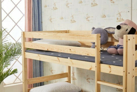 Benedict Kinderbett Koje Einzeln Beige für Matratze 90x200cm