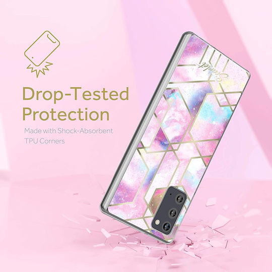 Ghostek Stylish Scarlet Back Cover Silicon Pink Stardust (Galaxy Note 20)