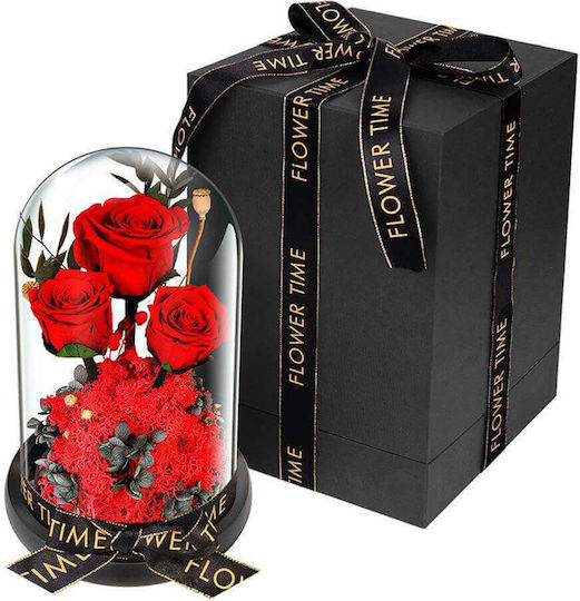 Ewige Rose Rot 23.5cm in Yala mit LED Giftland
