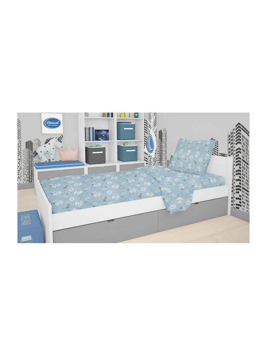 Dimcol Smile Hässe-Kuscheldecke Hellblau 80x80cm.