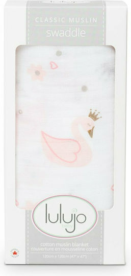 Lulujo Swan Прегръщаща Пелена от Муселин Многоцветен 120x120см.