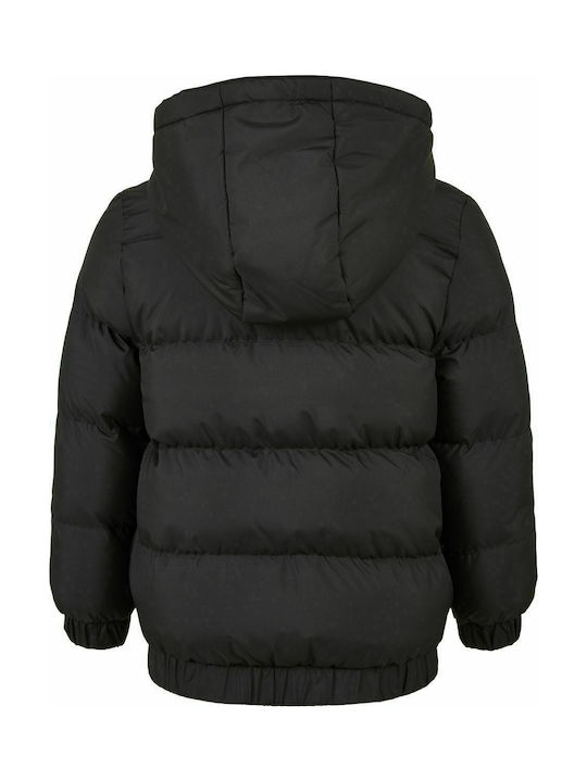 Urban Classics Kids Quilted Jacket short Hooded Black