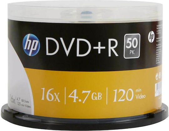 HP Beschreibbare DVD+R 16x 4.7GB Kuchenbox 50Stück