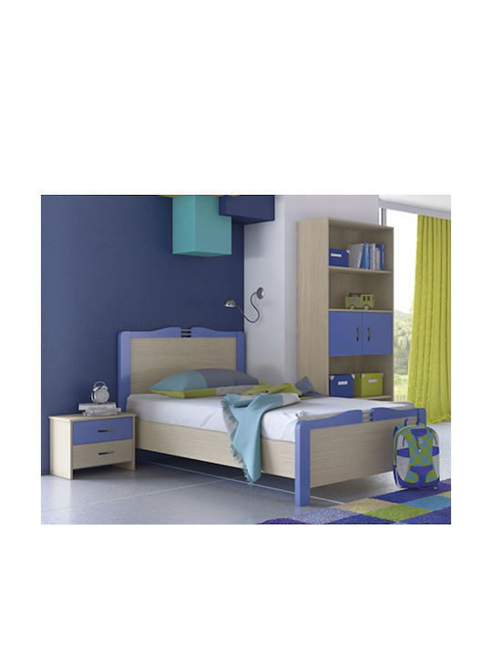 Νο 3 Kinderbett Klassisch Einzeln Hellblau für Matratze 90x190cm