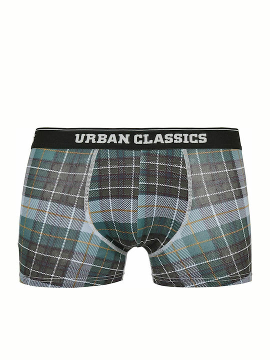 Urban Classics Herren Boxershorts Plaid Aop/Jasper/Cherry/Black Kariert 5Packung