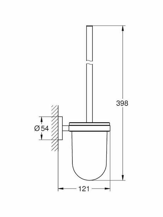 Grohe Essentials 40374DA1 Metallic Toilet Brush Warm Sunset