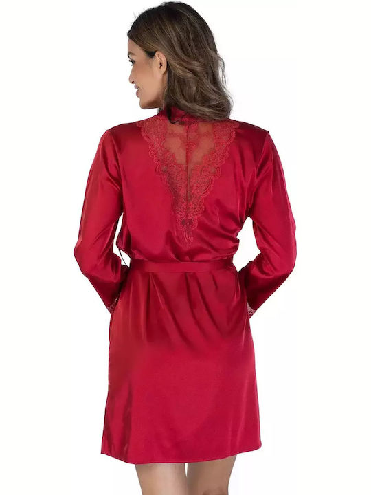 Bonatti Winter Women's Satin Robe Red Jacqueline