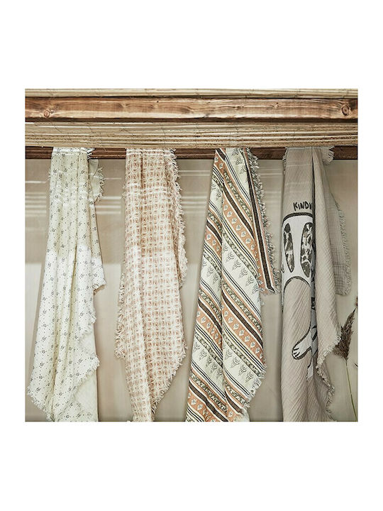 Elodie Details Monogram Πάνα Αγκαλιάς από Μουσελίνα Μπεζ 75x100εκ.