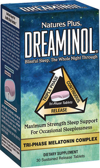 Nature's Plus Dreaminol Tri-phase Melatonin Complex Συμπλήρωμα για τον Ύπνο 30 ταμπλέτες