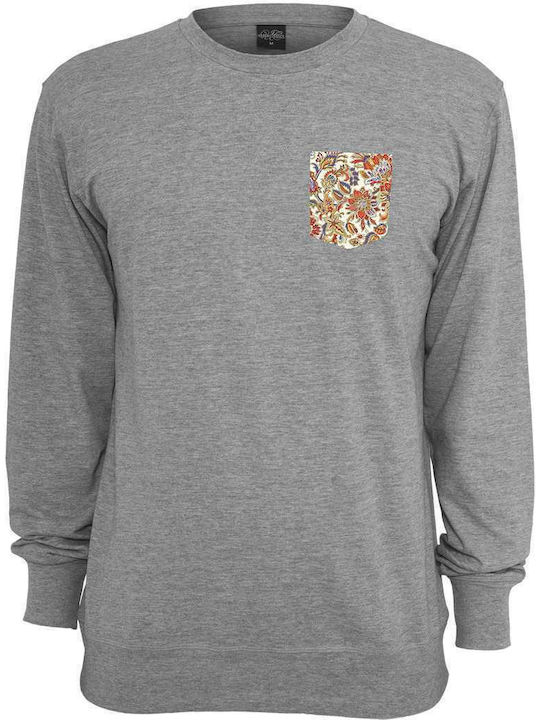 Urban Classics TB1034 Men's Sweatshirt Grey / Flower