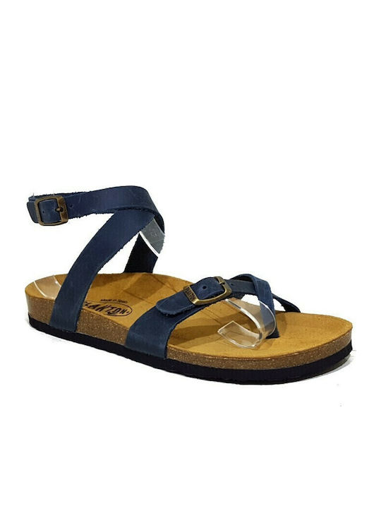 Leather Women's Flat Sandals Anatomic Marino