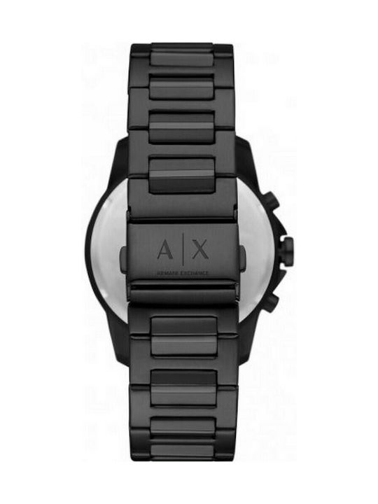 Armani Exchange Ρολόι Μπαταρίας με Μεταλλικό Μπρασελέ σε Μαύρο χρώμα