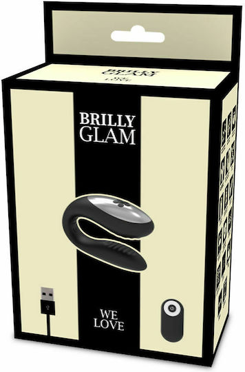 Brilly Glam Mini Δονητής για Ζευγάρια με Απομακρυσμένο Έλεγχο We Love Black