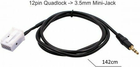 Car Audio AUX Cable 3.5mm για Audi / VW / Seat / Skoda OEM 148632