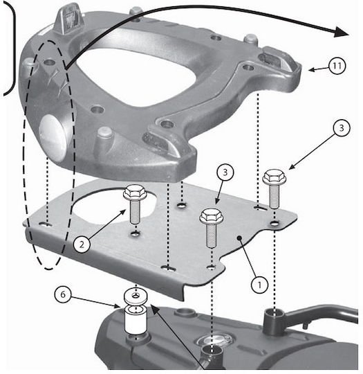 Givi Grătar pentru BMW F 650 GS / F 800 GS / F 800 BMW F650GS/F800GS/F700GS/F800GS Adventure
