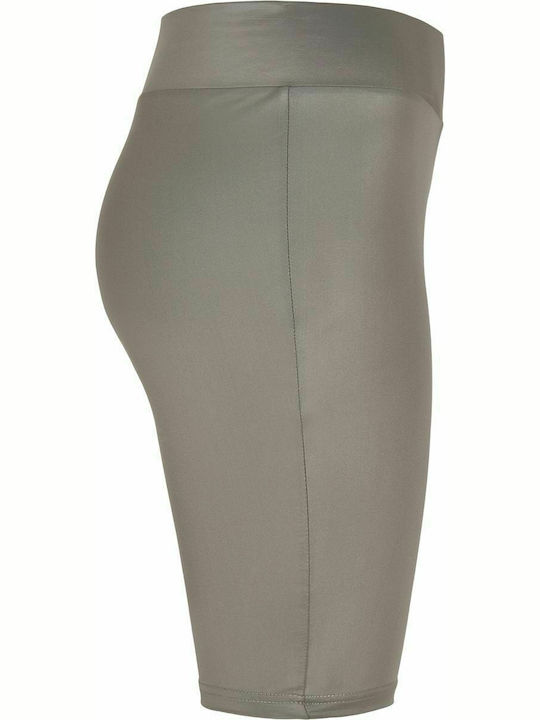 Women's Legging Shorts Shiny & High Waisted Asphalt