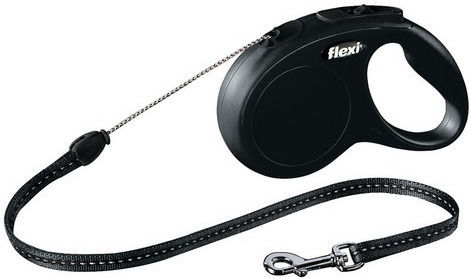 Flexi Foldable Dog Leash/Lead Strap 5m up to 20kg (Black) in Black color 5m up to 20kg