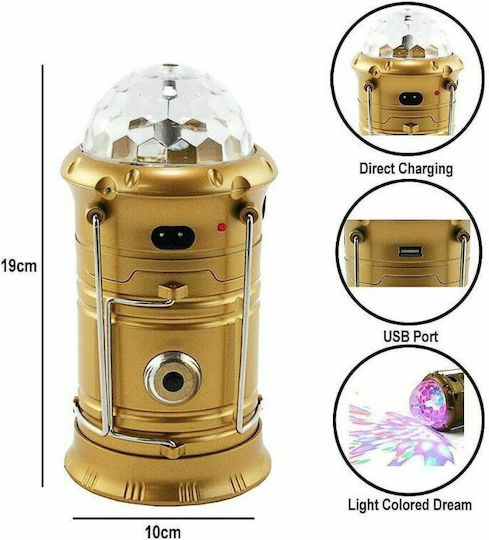 Factory SH-5801 Led Battery Camping Lantern with Flashlight Blue 500lm 2W