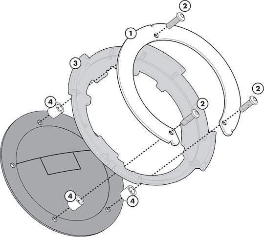 Givi Βάση Ρεζερβουάρ Tanklock για Kawasaki