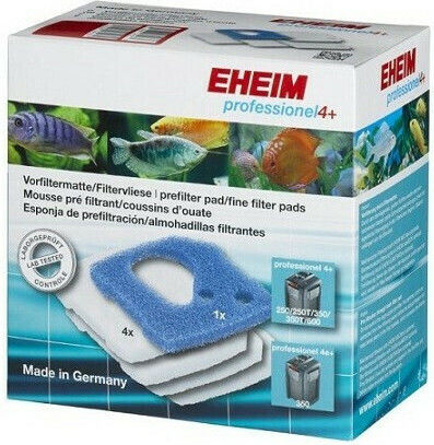Eheim Burete pentru Filtrarea Acvariului Set de 4 lână de sticlă + 1 burete pentru filtru profesionist (4+/4e+) 1buc